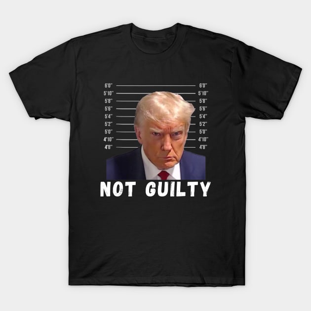 Donald Trump Mugshot Not Guilty Trump Supporter Men Women T-Shirt by JulieArtys